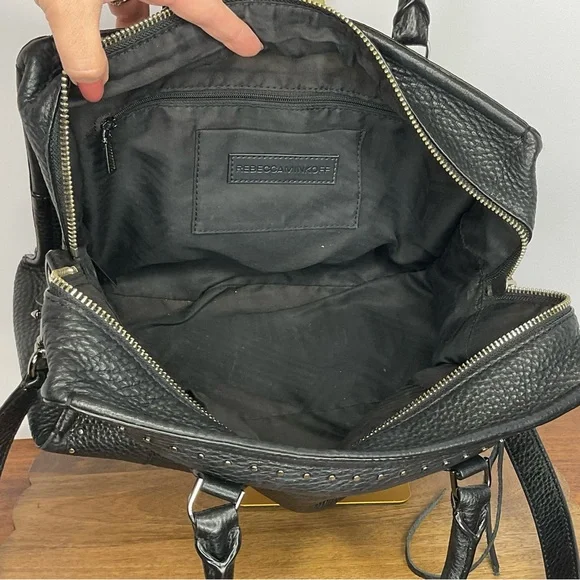 Rebecca Minkoff Pebbled Leather Moonwalking Satchel EUC - Picture 11 of 13